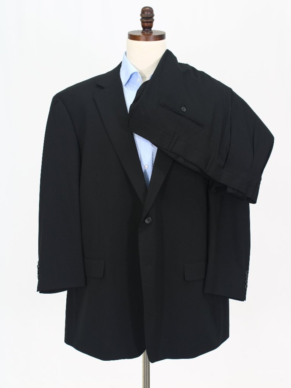 GS 54R 50x28 Black Full Suit 2-Button Solid R918